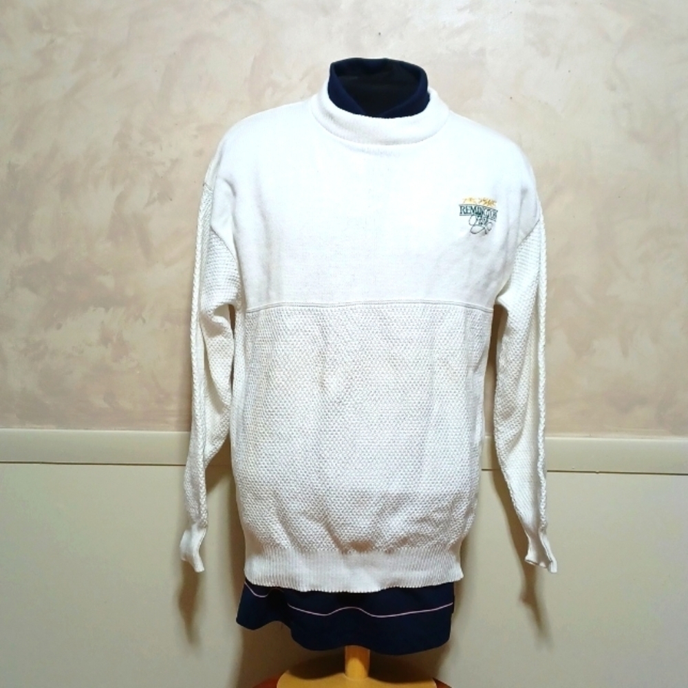 Andrew Rohan White sweater men's size Remington Parks XL VINTAGE